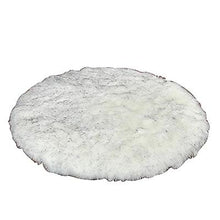Load image into Gallery viewer, 100cm gray Plush round bedroom carpet round cushion AZ1925