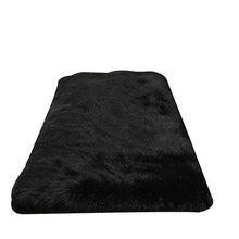 Load image into Gallery viewer, 120cm black Plush round bedroom carpet round cushion AZ1910