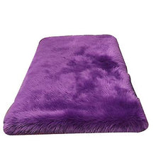 Load image into Gallery viewer, 100cm purple Plush round bedroom carpet round cushion AZ1923
