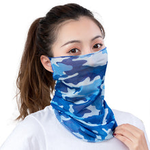 Load image into Gallery viewer, 2pcs 50cm Hanging Ear Jacquard Quick-Drying Summer Ice Silk Face Mask for Outdoor Cycling