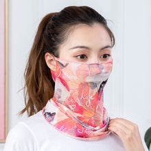 Load image into Gallery viewer, 2pcs 50cm Hanging Ear Jacquard Quick-Drying Summer Ice Silk Face Mask for Outdoor Cycling