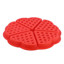 Lade das Bild in den Galerie-Viewer, 2Pcs rectangle Silicone square heart shaped waffle cake mold AZ13286