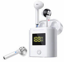 Load image into Gallery viewer, white Silver TWS Wireless Bluetooth Headphones In-Ear Earphones Earbuds AZ12619