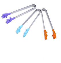 Lade das Bild in den Galerie-Viewer, 2Pcs orange Stainless Steel Silicone Food Clip,Hand Clip Cooking Kitchen Tableware AZ1676