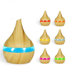 Load image into Gallery viewer, brown Wood Ultrasonic 7 Color Changing Usb Electric Aroma Air Diffuser 300ml - Home AZ20323