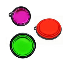 Lade das Bild in den Galerie-Viewer, 2Pcs M 650ml red Portable Outdoor Pet feed bowl Foldable Silicone travel Bowl AZ11371