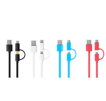 Load image into Gallery viewer, 2Pcs black USB Sync/Charging Cable MFi USB Micro & Type-C AZ1542