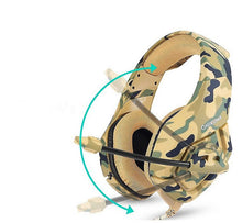 Load image into Gallery viewer, Camouflage yellow 3.5mm Gaming Headset MIC Stereo Camouflage Headphones For PC PS4 Xbox AZ15253