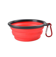 Lade das Bild in den Galerie-Viewer, 2Pcs M 650ml red Portable Outdoor Pet feed bowl Foldable Silicone travel Bowl AZ11371