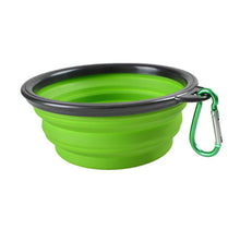 Lade das Bild in den Galerie-Viewer, 2Pcs M 650ml green Portable Outdoor Pet feed bowl Foldable Silicone travel Bowl AZ11375