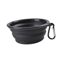 Load image into Gallery viewer, 2Pcs S 350ml black Portable Outdoor Pet feed bowl Foldable Silicone travel Bowl AZ2101