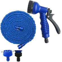 Load image into Gallery viewer, 100ft blue 25ft-100ft Expandable Flexible Garden Water Pipe With Spray Gun AZ15
