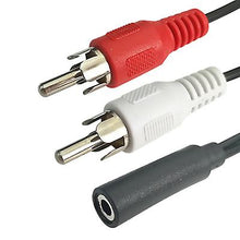 Load image into Gallery viewer, 2Pcs Stereo Audio/video Adapter, 3.5mm to 2RCA Cable (10cm) AZ11714
