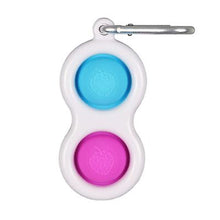 Load image into Gallery viewer, 3pcs blue purple Decompression silicone toy push bubble keychain For kids and Adults AZ16558
