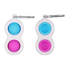 Load image into Gallery viewer, 3pcs blue purple Decompression silicone toy push bubble keychain For kids and Adults AZ16558