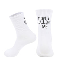 Load image into Gallery viewer, 3 Pairs Trendy Printed Adult Men's and Women's Socks Dont Follow Me I AM Lose Too