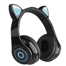 Load image into Gallery viewer, purple Wireless Cat Ear Headphones Bluetooth Headset LED Lights Earphone for Kids Girl AZ15935