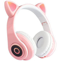 Load image into Gallery viewer, purple Wireless Cat Ear Headphones Bluetooth Headset LED Lights Earphone for Kids Girl AZ15935