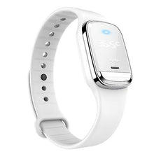 Lade das Bild in den Galerie-Viewer, black Ultrasonic Mosquito Repellent Bracelet with Temperature Monitoring Waterproof Wrist AZ23082