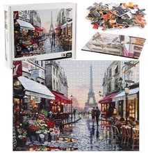 Load image into Gallery viewer, 1000pcs Paris Flower Street Jigsaw DIY Puzzle Toys Assembling Picture Decoration AZ13803