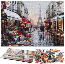 Load image into Gallery viewer, 1000pcs Paris Flower Street Jigsaw DIY Puzzle Toys Assembling Picture Decoration AZ13803
