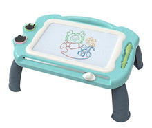 Load image into Gallery viewer, 33.5*22.5*12cm blue Children's magnetic drawing board table color graffiti board with seal detachable portable writing board AZ16424