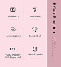 Load image into Gallery viewer, Headphones Headsets D021 TWS bluetooth 5.0 Earphone Fashion Macaron Colorful Mini Earbuds Stereo Music Headphone earphone