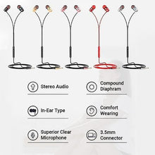 Load image into Gallery viewer, Headphones Headsets Bass Earbuds with Mic Wired In-Ear Earbuds with Microphone Noise Cancelling Earphones Black