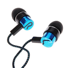 Load image into Gallery viewer, Headphones Headsets Braided wiring in-ear plating headset mobile earphone black and blue