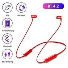 Load image into Gallery viewer, Headphones Headsets H8 Wire-less BT Music Earphones Neck Hung Sports Headphones Red