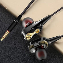 Load image into Gallery viewer, Headphones Headsets Dual-Dynamic 3.5mm Noise Isolation Sport In-ear Earphone silver