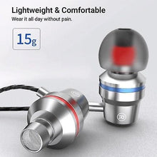 Load image into Gallery viewer, Headphones Headsets Bass Earbuds with Mic Wired In-Ear Earbuds with Microphone Noise Cancelling Earphones Silver