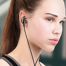 Load image into Gallery viewer, Headphones Headsets Dual-Dynamic 3.5mm Noise Isolation Sport In-ear Earphone Gold