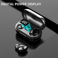 Load image into Gallery viewer, Cool Headphones Headsets BT Earphones Intelligent Charge Warehouse Digital Display Mini No Wire BT Sports Earphones earphone Black