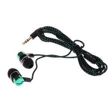 Load image into Gallery viewer, Headphones Headsets Braided wiring in-ear plating headset mobile earphone Black and green
