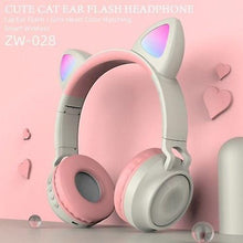 Load image into Gallery viewer, Headphones Headsets ZW-028 Glowing Cat Wireless Bluetooth Headset earphone