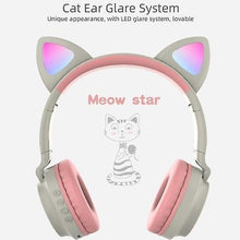 Load image into Gallery viewer, Cool Headphones Headsets ZW-028 Glowing Cat Wireless Bluetooth Headset earphone