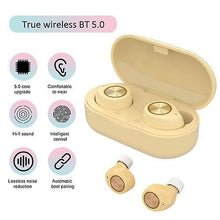 Load image into Gallery viewer, Cool Headphones Headsets TWS-TW60 Sports Earphones Stereo Wire-less BT5.0 Earbuds earphone Yellow