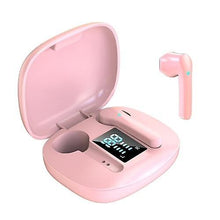 Load image into Gallery viewer, Headphones Headsets JS36 TWS BT5.0 Wireless Earphones HiFi Stero Sound Half-In-Ear Earbuds pink