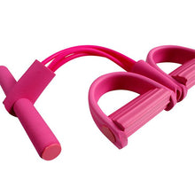 Load image into Gallery viewer, 26.5*60cm pink Pedal tensioner three-tube pedal elastic rope multifunctional fitness equipment AZ18298