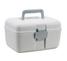 Load image into Gallery viewer, 24.5x18.5x14.5cm blue Multifunctional medicine cabinet household portable portable medicine double-layer storage box AZ15334