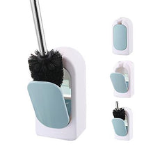 Load image into Gallery viewer, 10*7.5*19.2cm blue Nordic wall-mounted toilet brush set, cleaning brush, toilet brush, toilet cleaning brush, toilet brush holder AZ22454