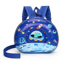 Load image into Gallery viewer, 28*12*23cm blue Anti-lost eggshell backpack with traction rope children's cartoon school bag travel bag AZ19154