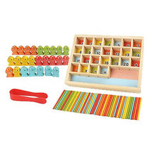 Lade das Bild in den Galerie-Viewer, 25*18.5*4cm Wooden multifunctional fishing learning box children's learning arithmetic educational toy AZ22587