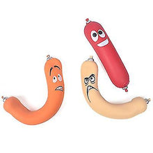 Lade das Bild in den Galerie-Viewer, 2Pcs red TPR sand-filled simulation hot dog, stretchable Squeeze decompression vent toy AZ12489