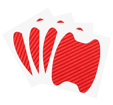 Lade das Bild in den Galerie-Viewer, 2Pcs red 4Pcs/Set Car Door Sticker Carbon Fiber Scratches Resistant Cover Auto Handle Protection Film AZ19449