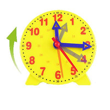 Load image into Gallery viewer, 10.*10*1.2cm 10cm three-needle clocks for students to use three-needle linkage clock face model mathematics teaching AZ13804