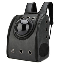 Load image into Gallery viewer, 32*20*40cm rose red Space capsule pet backpack PU pet breathable bag small cat and dog outing backpack AZ22011