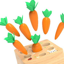 Lade das Bild in den Galerie-Viewer, 12.5*12.5*5.5cm Pulling carrot puzzle wooden children's inserting carrot game 1-5 years old boys and girls toys AZ11487