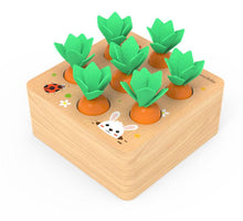 Lade das Bild in den Galerie-Viewer, 12.5*12.5*5.5cm Pulling carrot puzzle wooden children's inserting carrot game 1-5 years old boys and girls toys AZ11487
